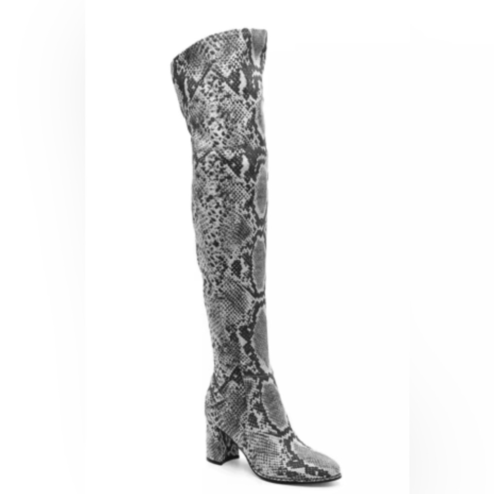Marc Fisher Snakeskin Print Over the Knee Boots